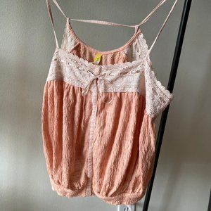 *Sold* free people pink bubble top sz s